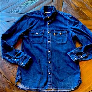 Authentic Burberry Brit denim long sleeved top size Medium